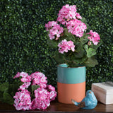 Vickerman Everyday Artificial Light Pink Geranium Bush 18" Long - Premium Faux Floral Home Decor - Maintenance Free Flowers