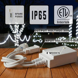 50FT White LED Rope Lights Waterproof Connectable Flexible Tube Lights with 8 Modes for Patio Garden Deck