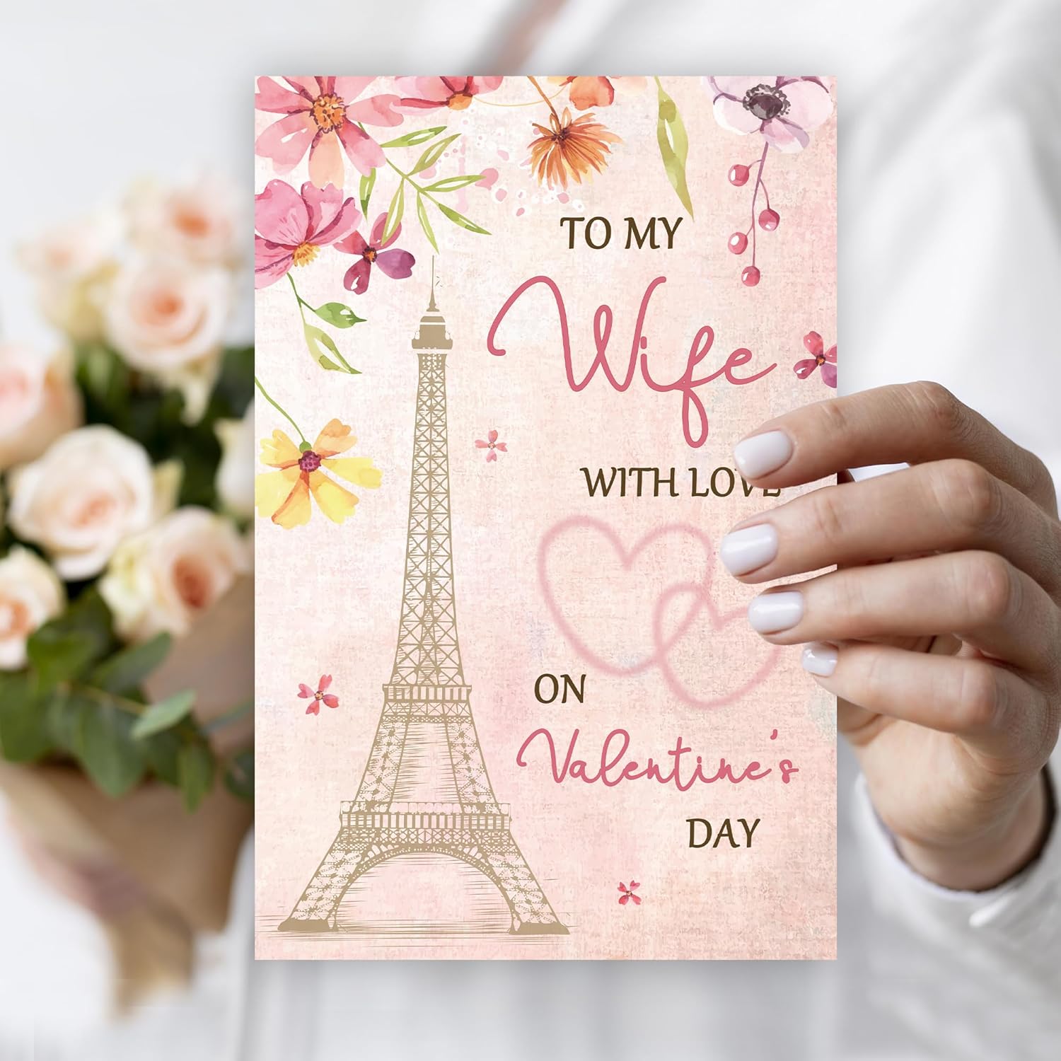 Valentines Day Card Gifts For Wife, Romantic Valentine'S Day Cards For Her Women, Wife Valentines Card Gift From Husband