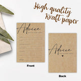 Kraft Paper Bridal Shower Game Set-Advice For The Newlyweds- Minimalism Wedding Game Cards,Newlyweds,Bachelorette Party, Engagement Party Games & Activities -30 Game Cards(A01)