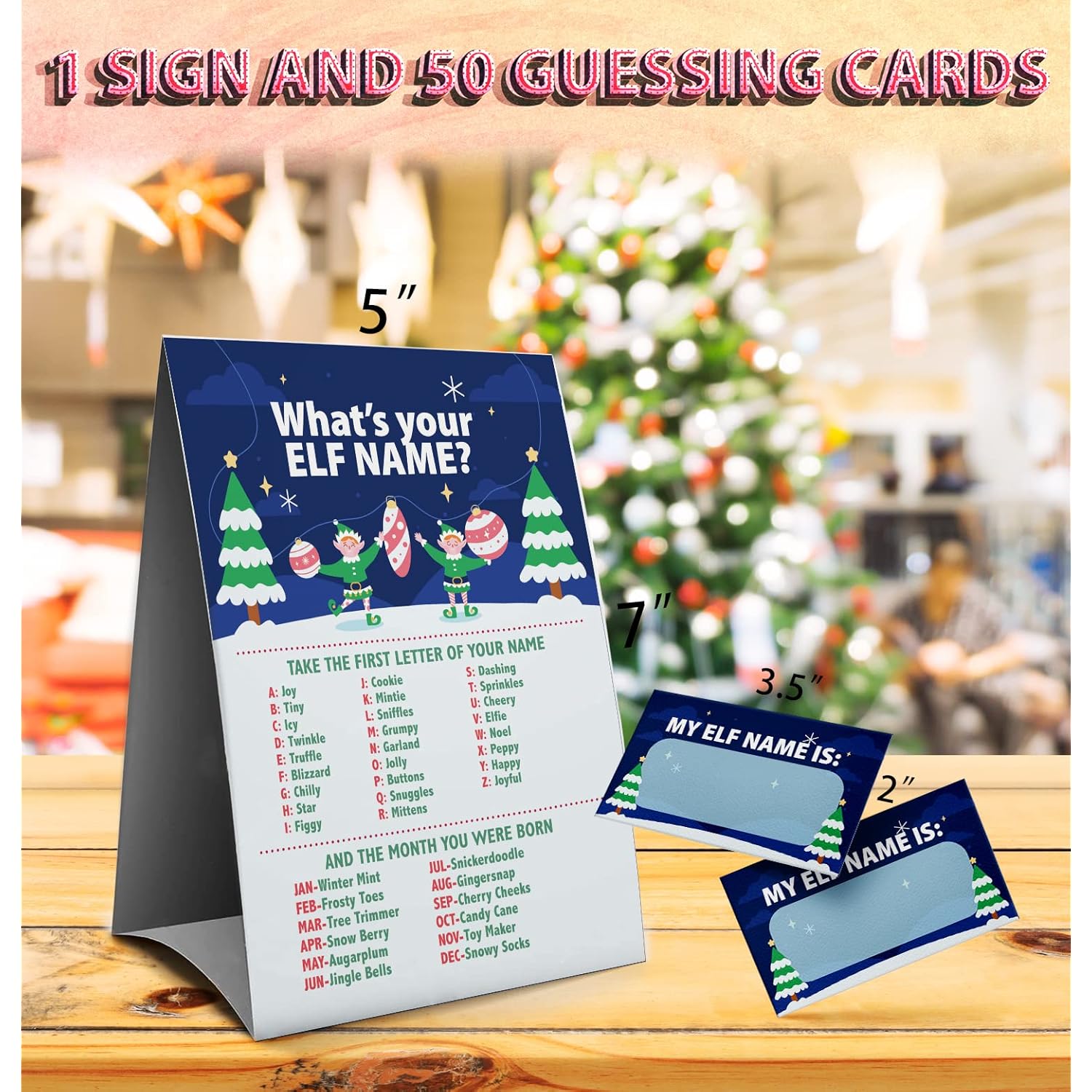 Christmas Games Sign - What'S Your Elf Name Game, Christmas Games For Families, Christmas Party Games, Holiday Games?25C?