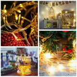 120Led String Lights For Bedroom Plug In, 33Ft Indoor Twinkle Fairy Lights, 8 Modes Christmas Twinkle Lights Outdoor Wat