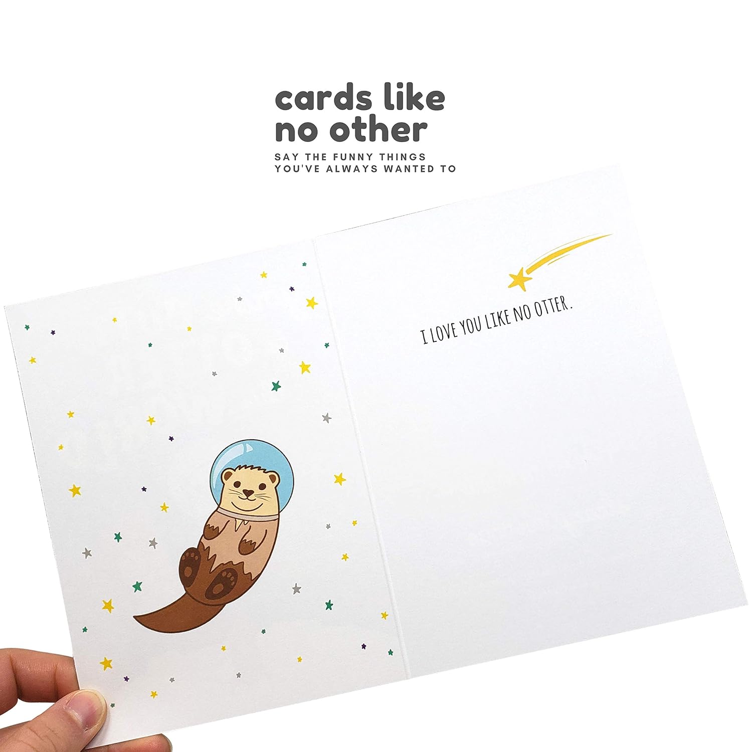 Funny Valentines Day Cards For Him Her | Funny Anniversary Cards For Husband Wife | Birthday Card For Men Women | Otter This World Card
