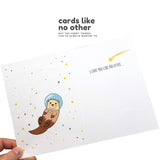 Funny Valentines Day Cards For Him Her | Funny Anniversary Cards For Husband Wife | Birthday Card For Men Women | Otter This World Card
