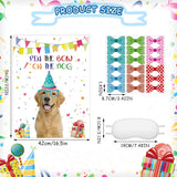 38 Pcs Pin The Bow On The Puppy Dog Party Games Give A Bow Pin Dog Poster With Blindfolds And Stickers For Puppy Themed Birthday Party Supplies Decorations