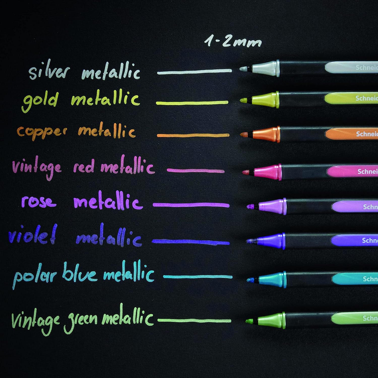 Paint-It 020 Metallic Liners, 1-2 Mm, Wallet, X8, Assorted Colors (Ml02011502)