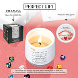 Pavilion Gift Company - July 11 oz Wax Reveal Candle, Natural Soy Wax Birthstone Candle, Jasmine Scented, Gemstone Candle with Crystal Inside, Birthday Gifts for Women, 1 Count