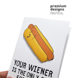 Funny Birthday Card For Boyfriend Husband Men Him | Dirty Anniversary Card | Perfect For Valentine'S Day | Wiener For My Hotdog Bun