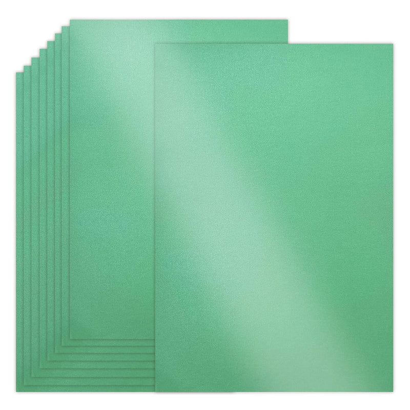 100 Sheets Shimmer Cardstock Light Green, 8.5 X 11-Inch Metallic Cardstock, 79