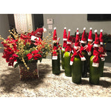 Mini Santa Hat Christmas Scarf, Small Christmas Hat For Wine Bottle Silverware Holder Home Christmas Decor(40Pcs)