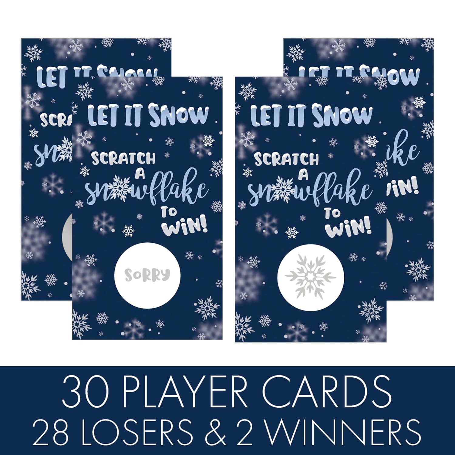 Winter Holiday Party Games – 30 Player Scratch Off Cards – Winter Wonderland Baby Shower Party Activity And Icebreaker