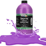 Pouring Masters Neon Jazzberry Ready To Pour Acrylic Pouring Paint - Premium 32-Ounce Pre-Mixed Fluid Acrylic Paint - Fluid Art Supplies For Canvas, Wood, Paper, Tile & Rocks