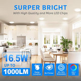 10 Pack 6 Inch LED Disk Lights 5000K Daylight Dimmable Flush Mount Downlights