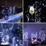 12 Pack Battery Operated Fairy Lights 7FT 20 LED Silver White Mini String Lights 3 Modes Silver Wire for Wedding Party Bedroom Christmas Halloween DIY Decor