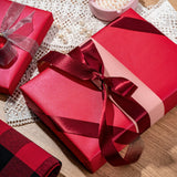 Red Matte Wrapping Paper - Solid Color Pearly - Lustre Paper Perfect For Wedding, Birthday, Christmas, Baby Shower -17 Inches X 32.8 Feet