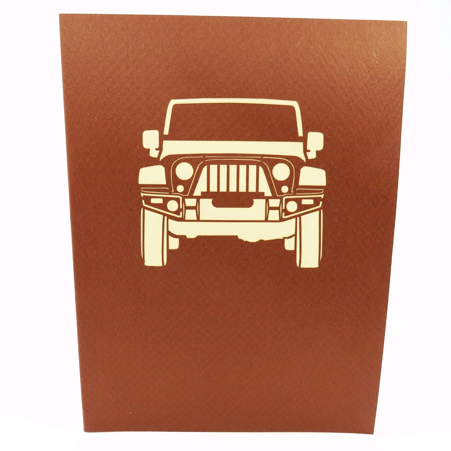 Red Jeep Pop Up Birthday Card, Thank You Card, Love Card, Graduation Card, Anniversary Card, Just Because, Romantic Cards For Man, Woman, Lady, Girl, Boy Jeep Pop Up Card (Red)