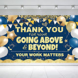 Large Employee Appreciation Banner - Thank You Backdrop for Staff Office