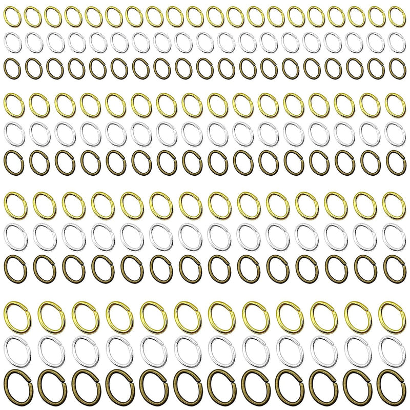 2400Pcs Oval Jump Rings Stainless Steel Jump Rings Oval Open Jump Rings Oval C