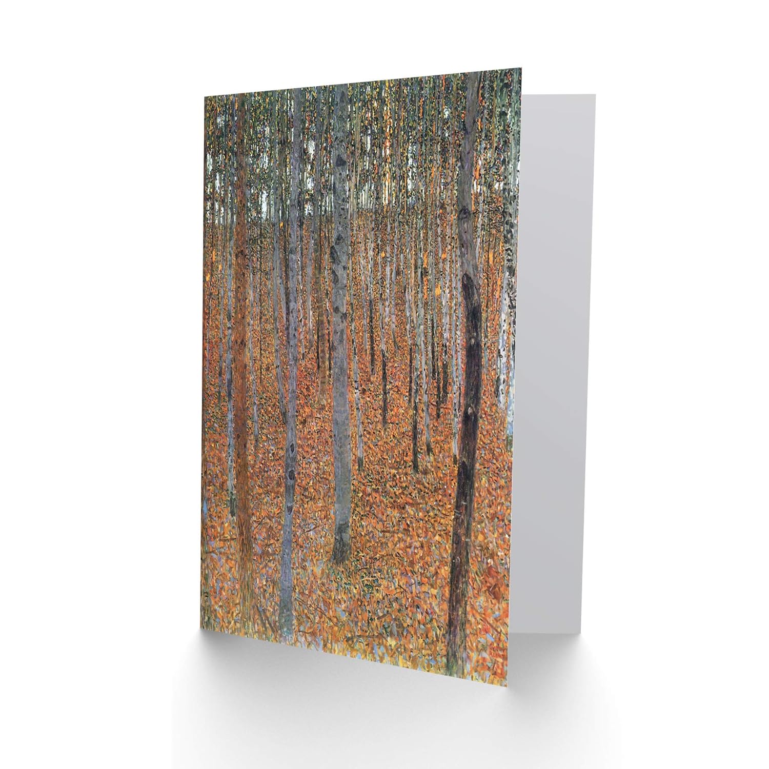 Gustav Klimt Beech Grove I Old Master Painting Sealed Greeting Card Plus Envelope Blank Inside