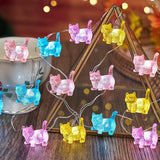 Bartlett Kitty Cat Decorative Lights For Bedroom Cute Animal Outdoor String Lights 30 Led 10Ft Battery Operated Cat Gift