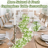 5.9Ft Babys Breath Artificial Flowers Garland - 1Pcs Lush Baby Breath Flowers Artificial Bulk Vines, White Flower Garlands For Wedding Arch Party Fireplace Backdrop Indoor Outdoor Decor