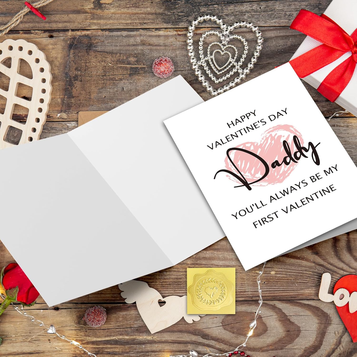 Valentines Day Card For Father, Funny Dad Valentine'S Day Greeting Card, First Valentine'S Day Card, Always Be My First Valentine Daddy