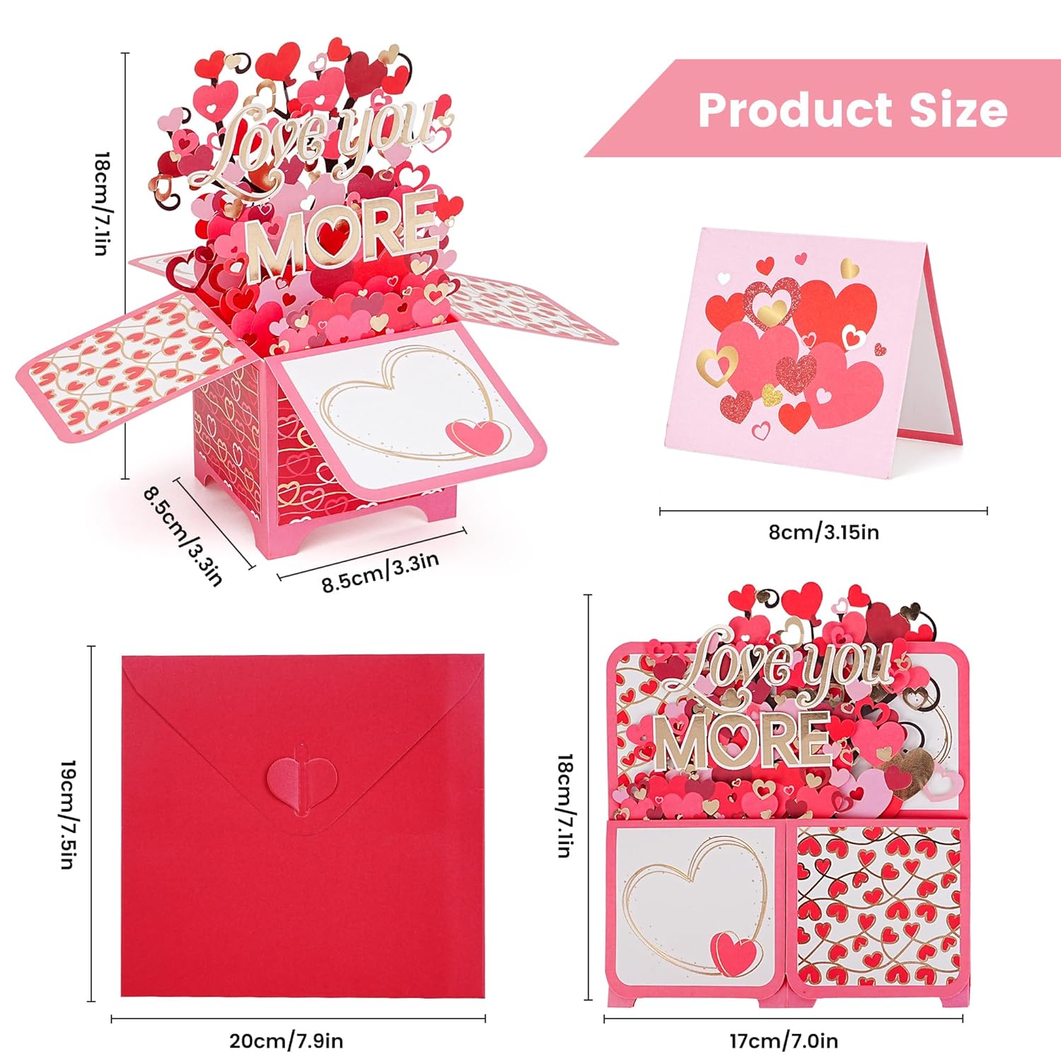 Valentine’S Day Pop Up Card For Wife Or Husband, Romantic 3D Love Tree Card, Valentine & Anniversary Greeting Card With Envelope And Note Card