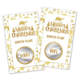 3.5"X2.1" Merry Christmas Scratch Cards - Golden Santa Hat Scratch To Win Game Cards - 40 Xmas Lottery Game For Xmas Parties,Family Gatherings,Increase The Game Atmosphere Prizes Activity - A06