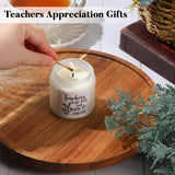 10 Pcs Valentines Teacher Appreciation Gift Candles Bulk 3.5 Oz Teacher Team Coworker Candles Inspirational Scented Jar Office Thank You Gift Women Men Retirement, 10 Scents(Simple,Fresh)