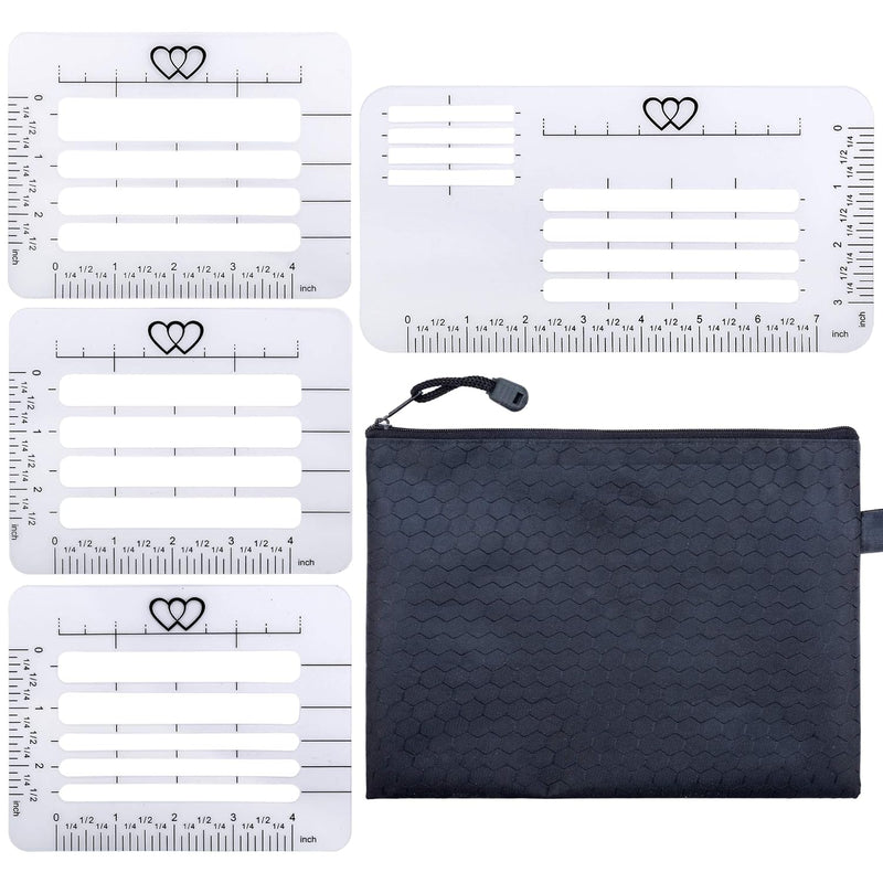 4 Style Envelope Addressing Guide Stencil, Templates Ruler Guide Straight Spac