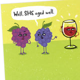 Hallmark Shoebox Funny Birthday Card for Her (Wine and Grapes)