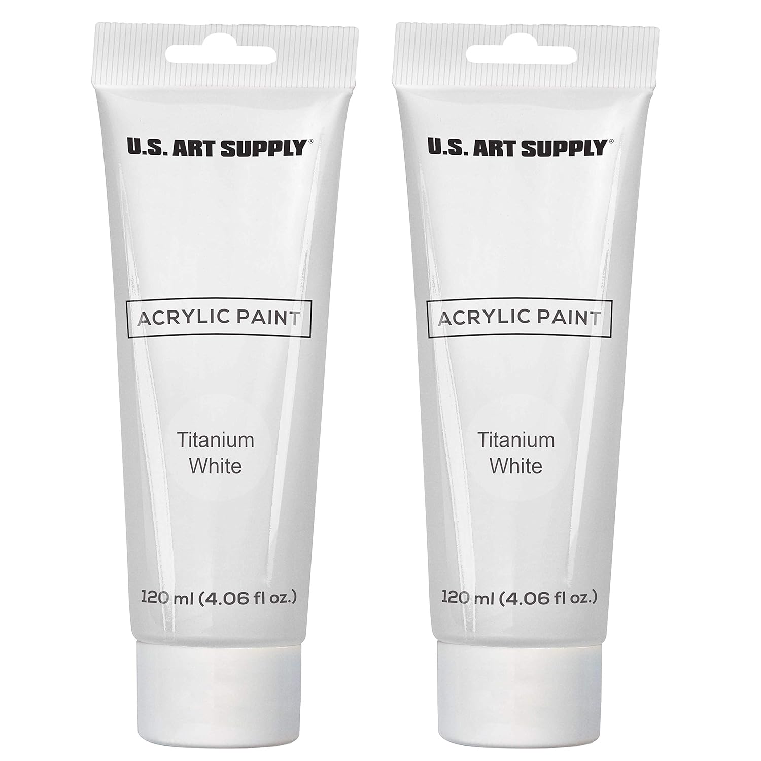 Titanium White Oil Paint - 2 Extra-Large 120Ml Tubes - High Opacity, Strong Tinting Strength, Oil Paints For Canvas Painting, Wood & Media