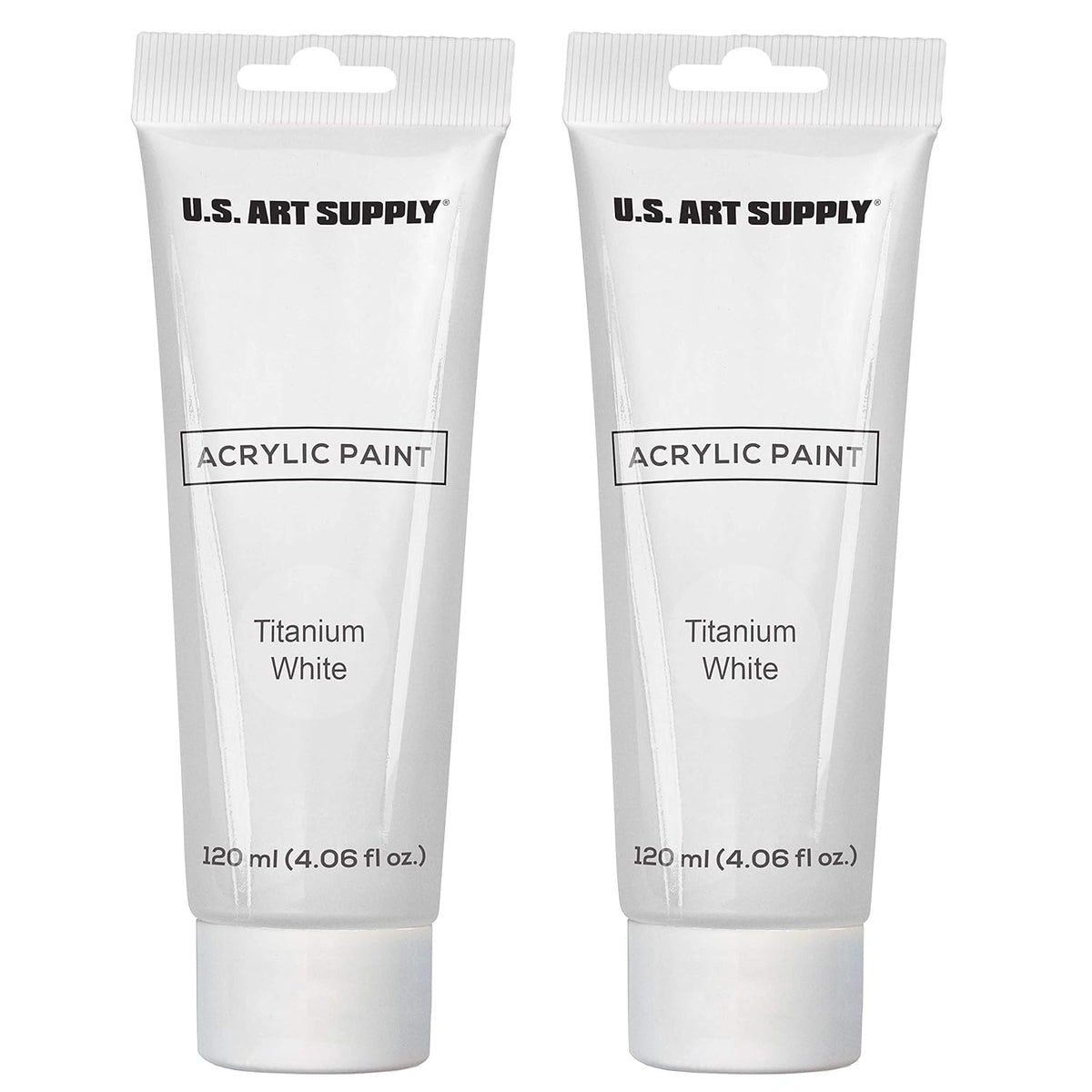 Titanium White Oil Paint - 2 Extra-Large 120Ml Tubes - High Opacity, Strong Tinting Strength, Oil Paints For Canvas Painting, Wood & Media