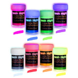 Glow In The Dark | Luminescent | Phosphorescent | Self-Luminous Paint - Set Of 8