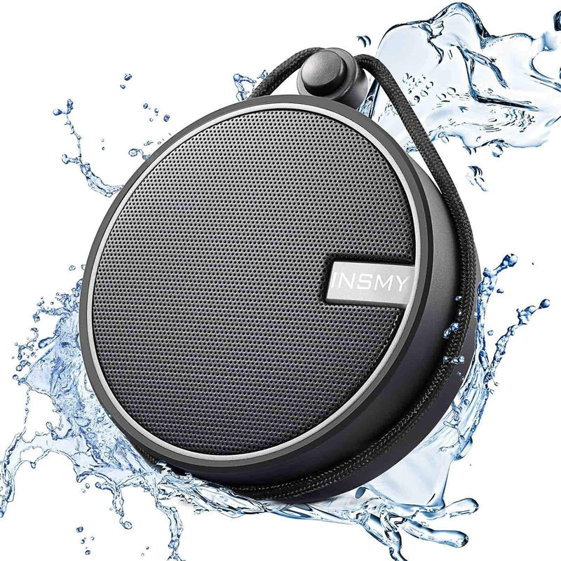 Waterproof Shower Bluetooth Speaker, Clear Sound, TF Card, Suction Cup - Black