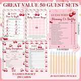321 Cherry Baby Shower Decorations Games Supplies Pink She'S The Cherry On Top Baby Shower Games Themed Don'T Say Sign For Cherries Themed Gender Reveal Birthday Party Decorations Supplies