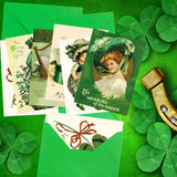 Treasure Cove St. Patrick's Day Card Set with Envelopes Green Shamrock Greeting Cards 24Pcs