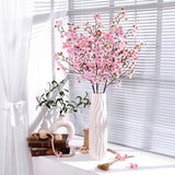 3 Pcs Artificial Cherry Blossom Branches, 39.4 Inchs Pink Silk Long Stem Artificial Flowers For Tall Vase, Faux Cherry Blossom Stems For Wedding, Party, Spring Indoor Home Decor