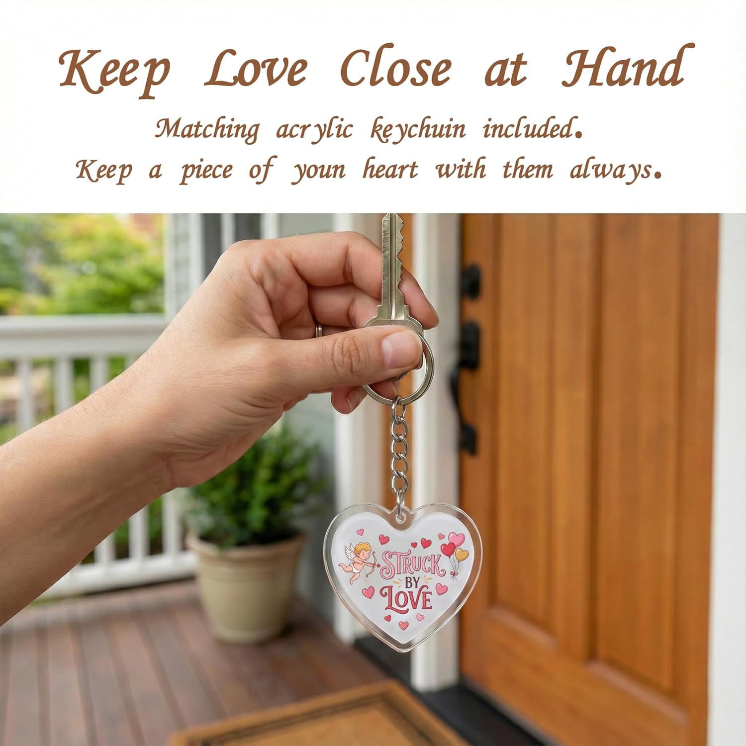 Cute Valentines Day Gifts For Him Her - Heart Puzzle Sign With Keychain & Card - Small Funny Valentines Gifts For Boyfriend Girlfriend - Romantic Anniversary Birthday Gift For Husband Wife, Cute Decor