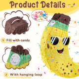 4 Pcs Banana Fruit Summer Luau Party Game Supplies 17. 5Inch Banana Birthday Decorations With Blindfold Bat And Confetti For Hawaiian Tropical Fiestas Carnival Party Game