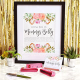 Baby Shower Tape Measure Game - Pink 28-Piece Set - 24 Guess Cards, 3 Measuring Tapes & Sign - How Big Is Mommy'S Belly Activity For Baby Shower Games