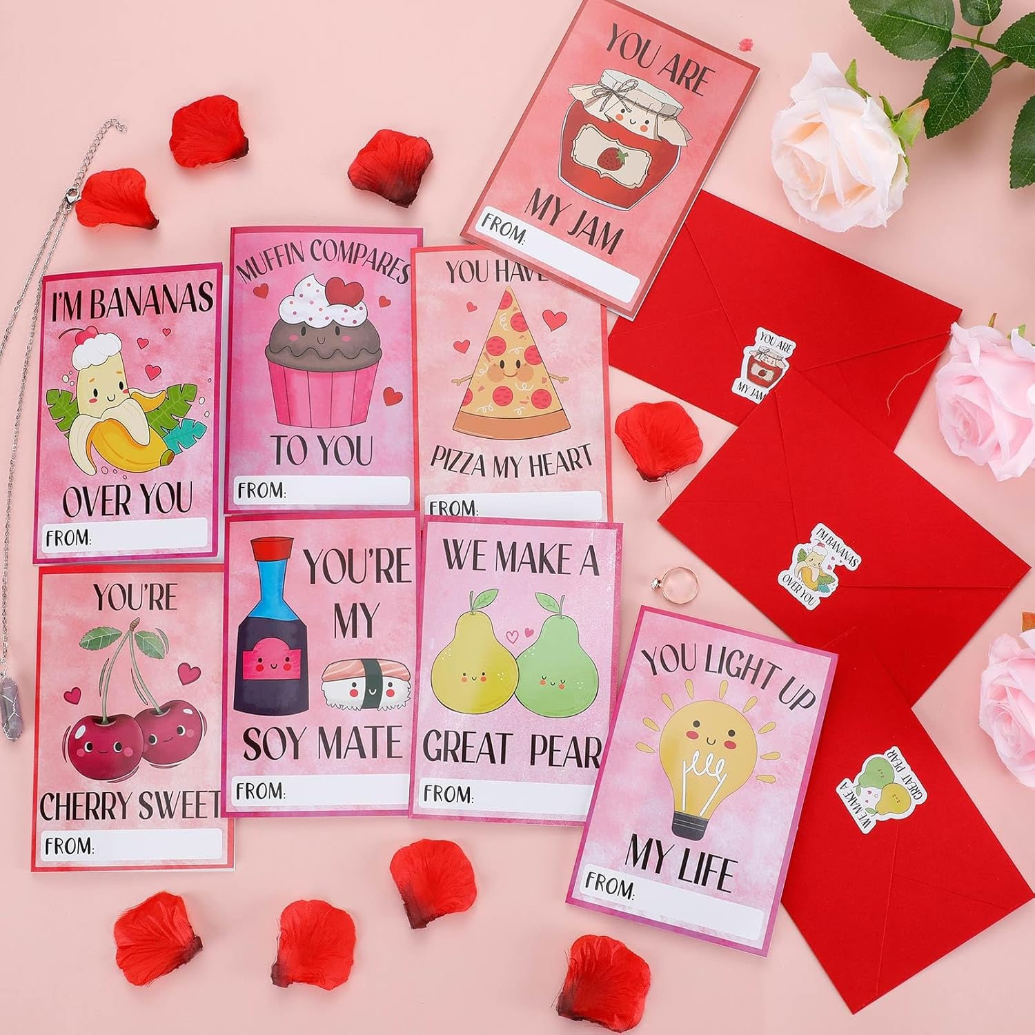32 Pack Funny Valentines Cards Valentines Pun Greeting Cards With Envelopes And Stickers For Adults Valentine'S Day Classroom Exchange Gifts Party Favors