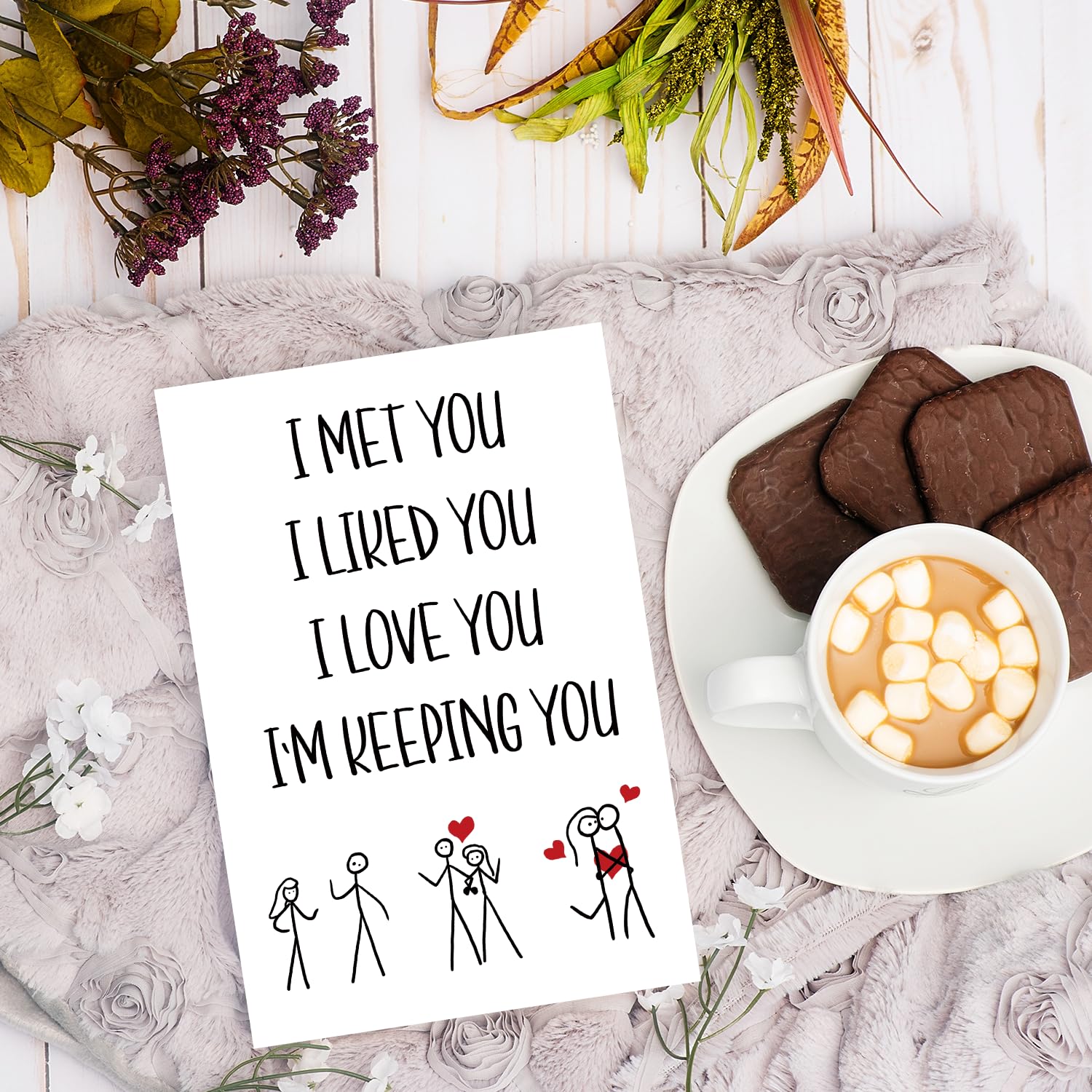 Funny Valentine'S Day Card For Him Her, Romantic Happy Valentines Day Card Gift For Husband Wife Boyfriend Girlfriend, Cute Anniversary Card Birthday Card For Couple Women Men, Humor I Love You Card