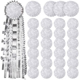 28 Pcs Homecoming Mum Flower Decoration 6.5/4.5 Inches Artificial Fake Silk Chrysanthemums Homecoming Supplies Diy Crafts For Home Back To School Week Party Decorations(White)