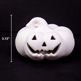 Horizon Group Usa Paint Your Own Ceramic Pumpkin, Mini Led Light Up Pumpkin, 3 Acrylic Paint Pots, Mini Paintbrush
