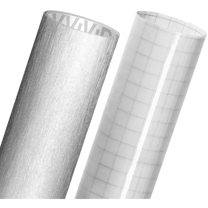 Anodized Brushed Steel Textured Adhesive Craft 12" X 60" Vinyl Roll Bu