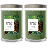 Yankee Candle Balsam & Cedar Scented, Signature 20oz Large Tumbler 2-Wick Candle, Over 60 Hours of Burn Time (Pack of 2)