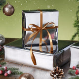 Silver Metallic Wrapping Paper, 17 Inch X 33 Feet, Solid Color Paper Roll, Gift Wrapping Paper Rolls For Wedding, Birthday, Christmas, Baby Shower