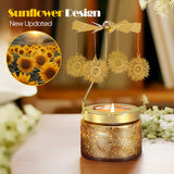 Sunflower Candle Gifts For Women, Funny Birthday Gift For Mom, Rotating Scented Candles Gift For Friends, Sisters, Grandma, Valentines Day Gifts For Her Wife Girlfriend
