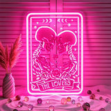 Skeleton Lover Neon Sign USB Powered LED Wall Decor Light for Room Decoration
